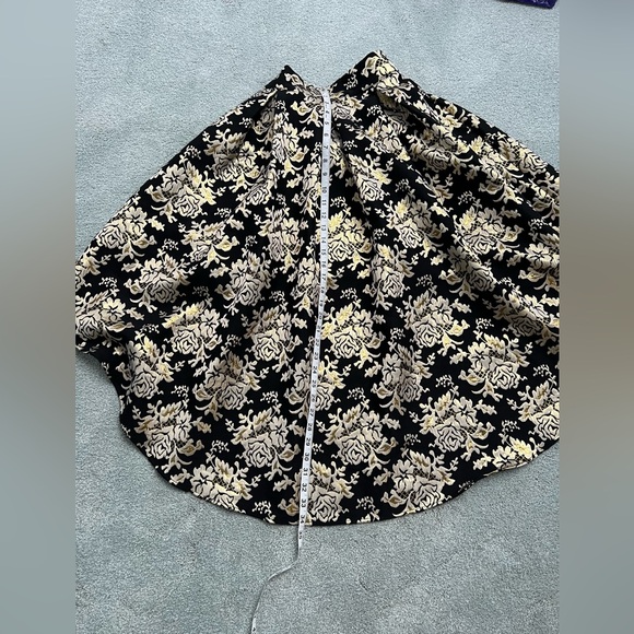 QED LONDON Floral Brocade High Low Skirt / Black/ Gold size US Medium - Picture 9 of 14